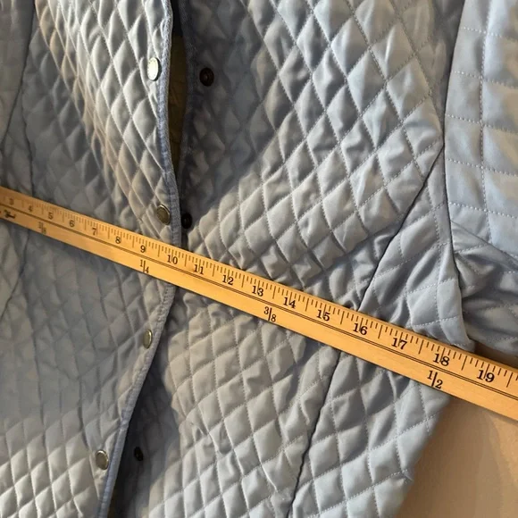 Barbour Women's Flyweight  Quilted Jacket in Blue Lightweight  US Sz 10 Ot - Picture 10 of 12